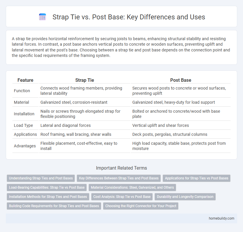 Strap Tie vs. Post Base: Key Differences and Uses