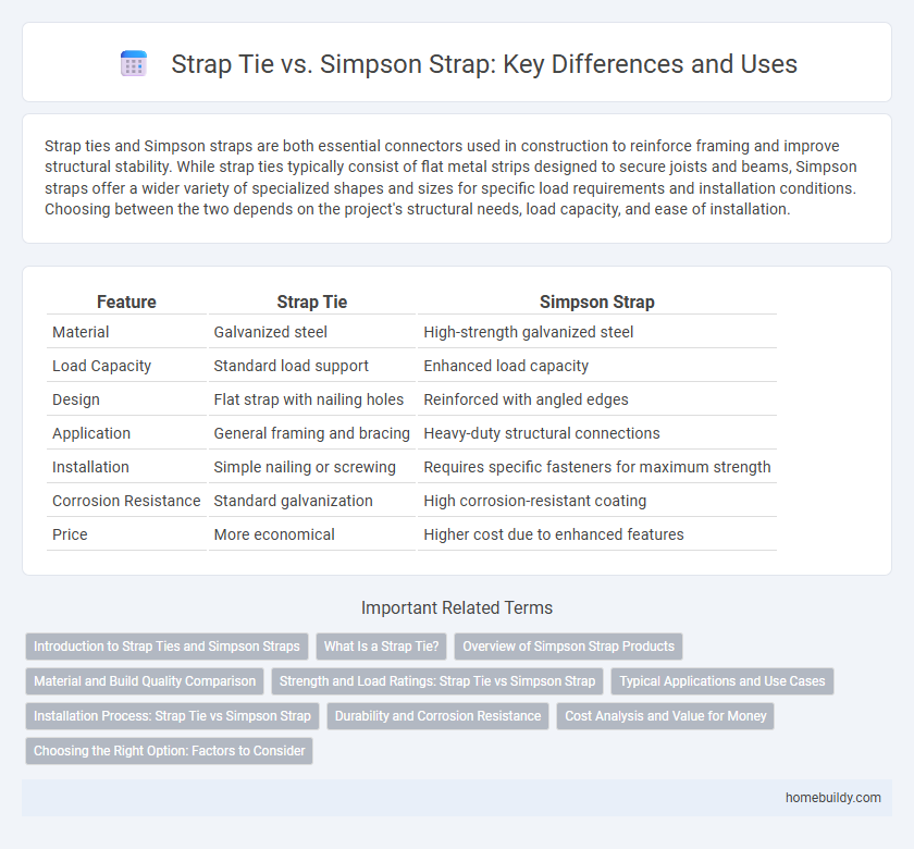 Strap Tie vs. Simpson Strap: Key Differences and Uses