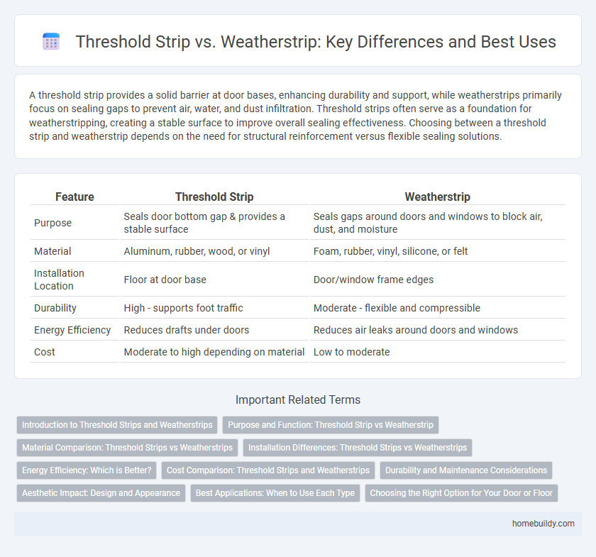 Threshold Strip vs. Weatherstrip: Key Differences and Best Uses