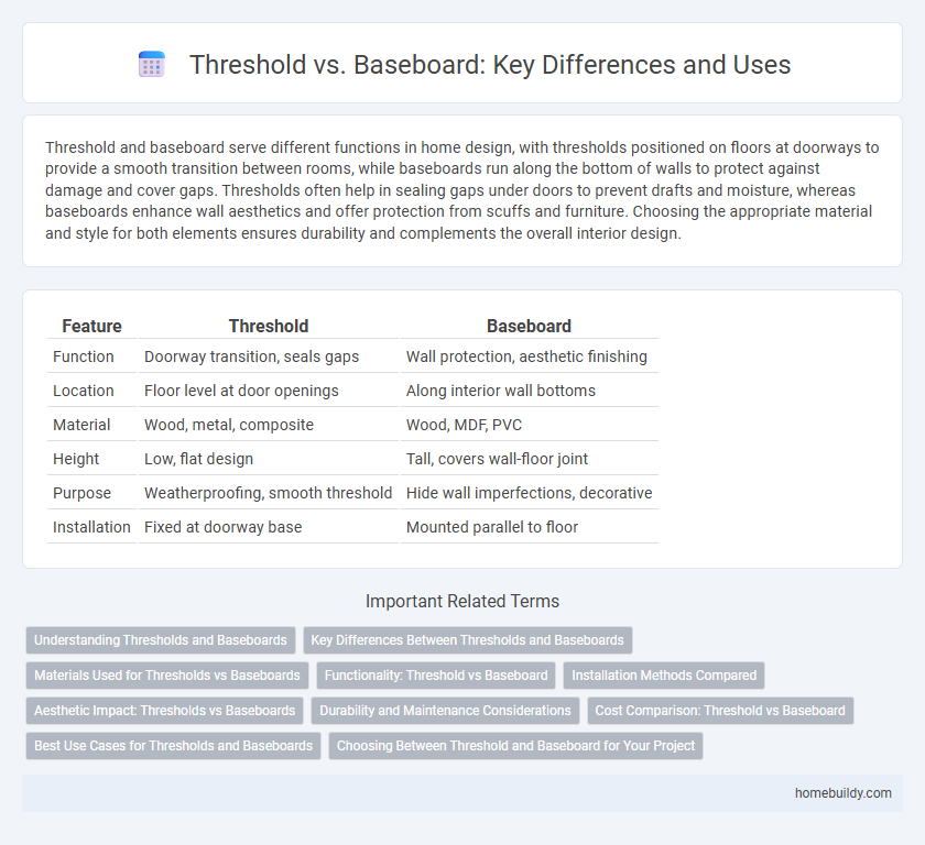 Threshold vs. Baseboard: Key Differences and Uses