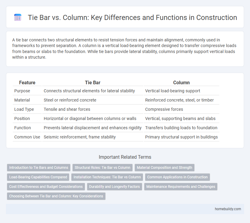 Tie Bar vs. Column: Key Differences and Functions in Construction
