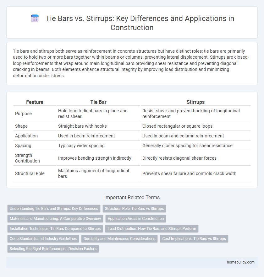 Tie Bars vs. Stirrups: Key Differences and Applications in Construction