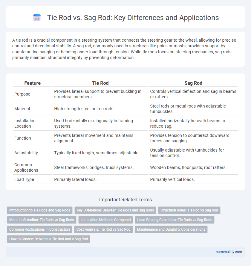Tie Rod vs. Sag Rod: Key Differences and Applications