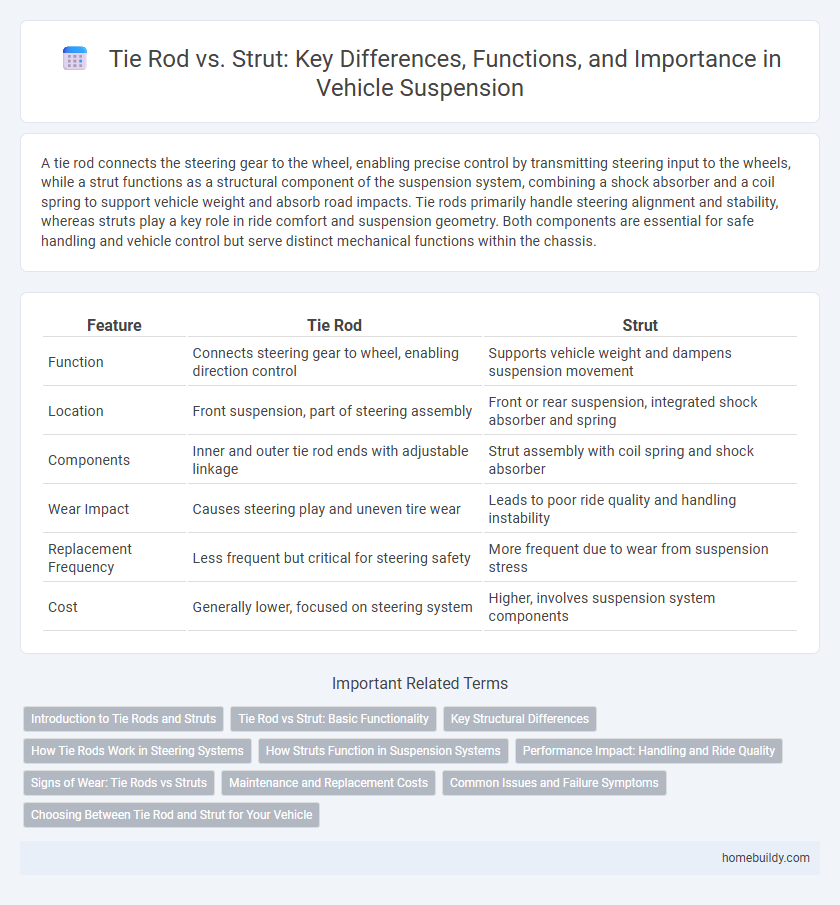 Tie Rod vs. Strut: Key Differences, Functions, and Importance in Vehicle Suspension