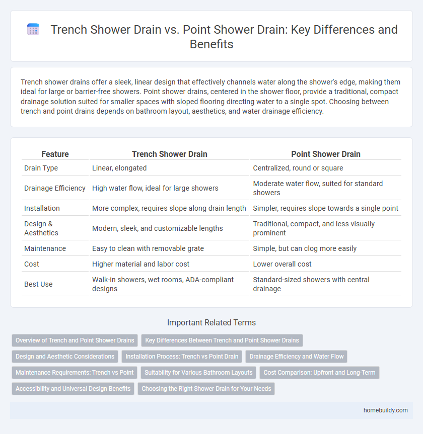 Trench Shower Drain vs. Point Shower Drain: Key Differences and Benefits