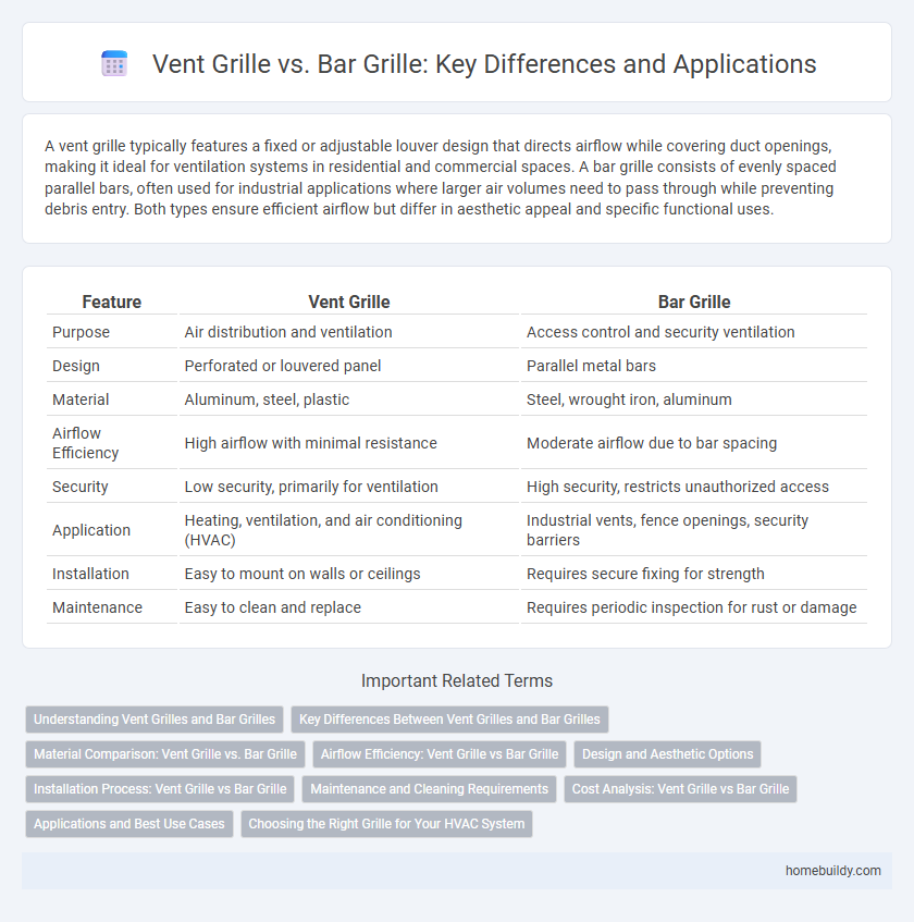 Vent Grille vs. Bar Grille: Key Differences and Applications