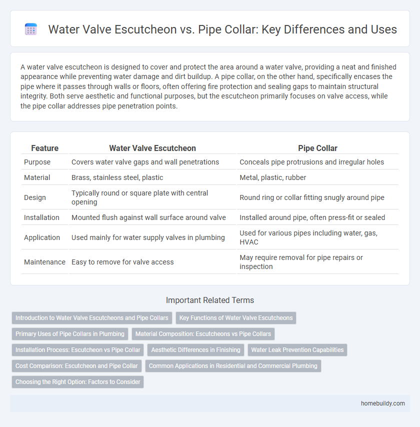 Water Valve Escutcheon vs. Pipe Collar: Key Differences and Uses