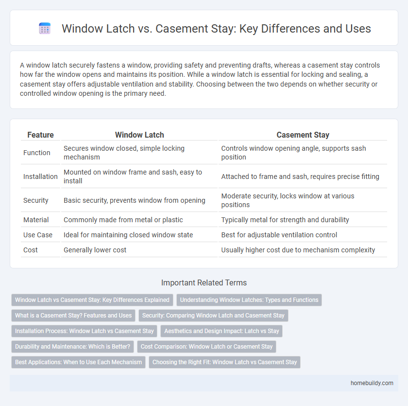 Window Latch vs. Casement Stay: Key Differences and Uses