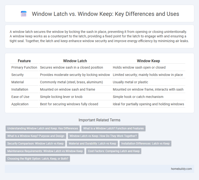 Window Latch vs. Window Keep: Key Differences and Uses