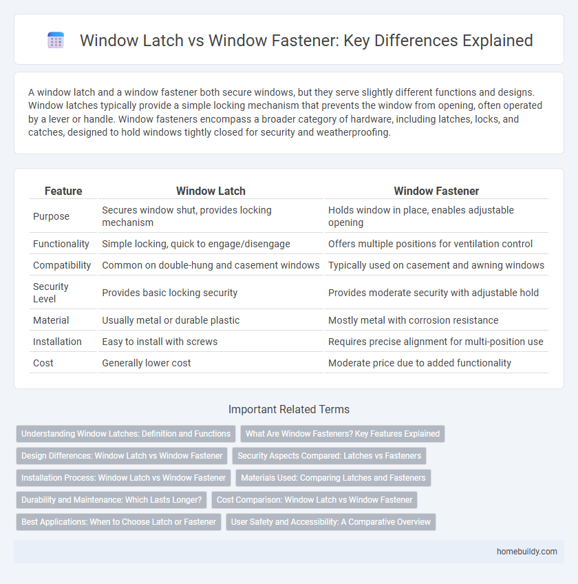 Window Latch vs Window Fastener: Key Differences Explained