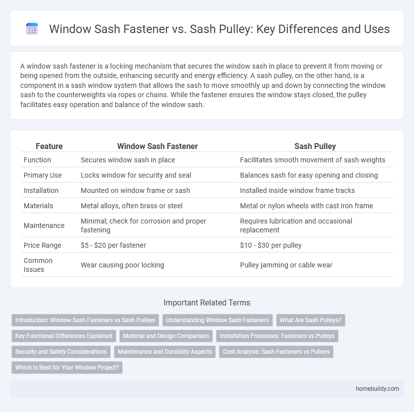 Window Sash Fastener vs. Sash Pulley: Key Differences and Uses