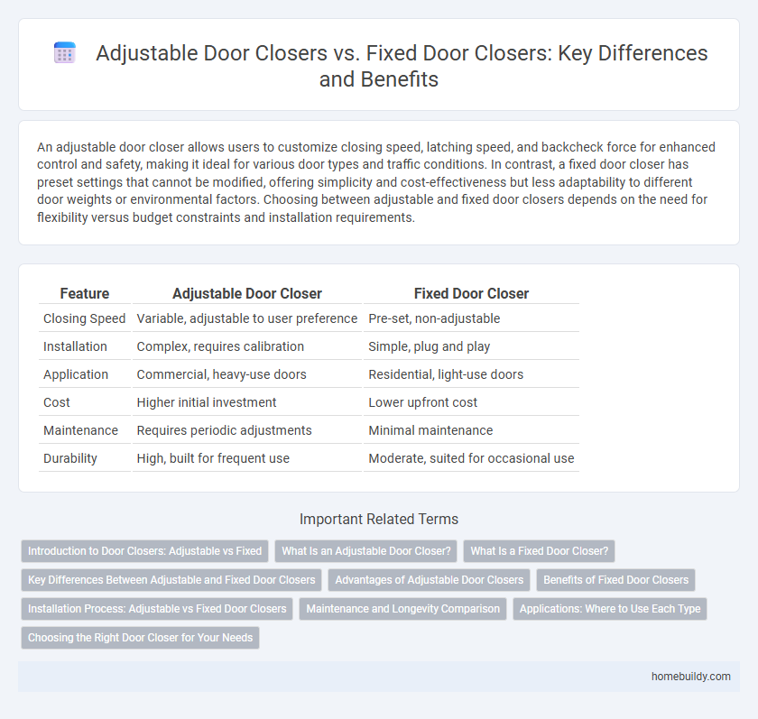 Adjustable Door Closers vs. Fixed Door Closers: Key Differences and Benefits
