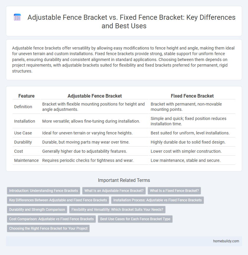 Adjustable Fence Bracket vs. Fixed Fence Bracket: Key Differences and Best Uses