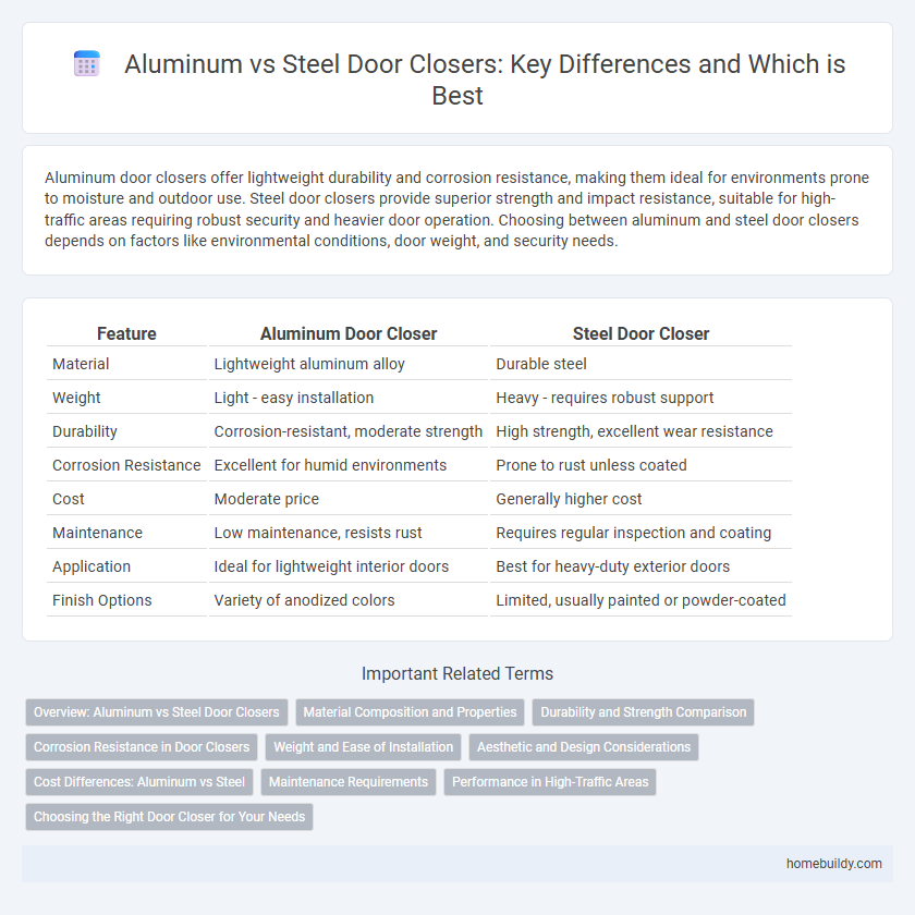 Aluminum vs Steel Door Closers: Key Differences and Which is Best