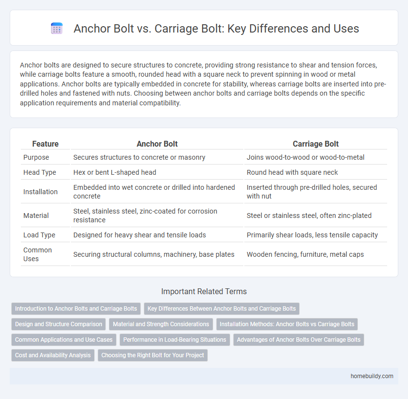 Anchor Bolt vs. Carriage Bolt: Key Differences and Uses