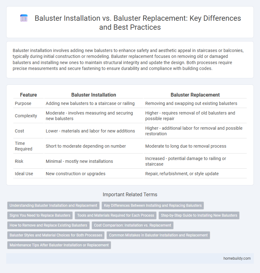 Baluster Installation vs. Baluster Replacement: Key Differences and Best Practices