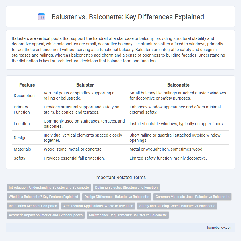 Baluster vs. Balconette: Key Differences Explained