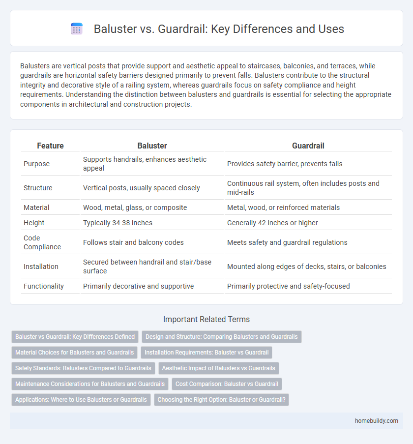 Baluster vs. Guardrail: Key Differences and Uses