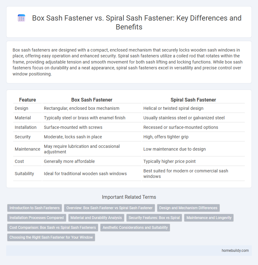 Box Sash Fastener vs. Spiral Sash Fastener: Key Differences and Benefits