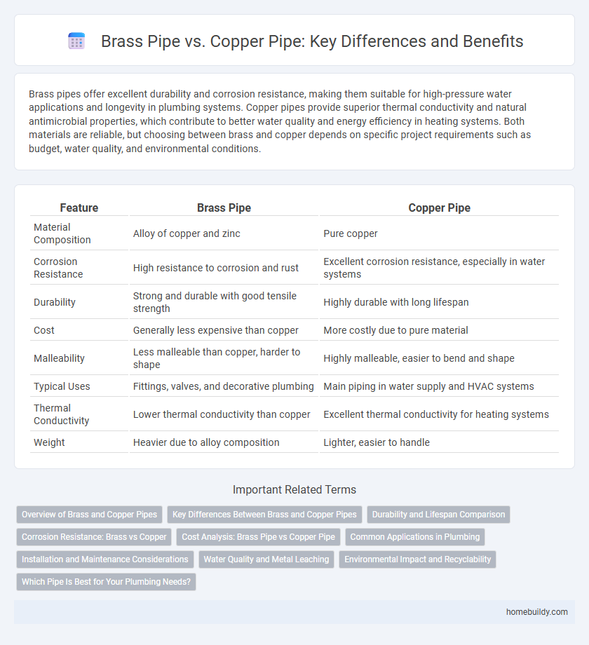 Brass Pipe vs. Copper Pipe: Key Differences and Benefits