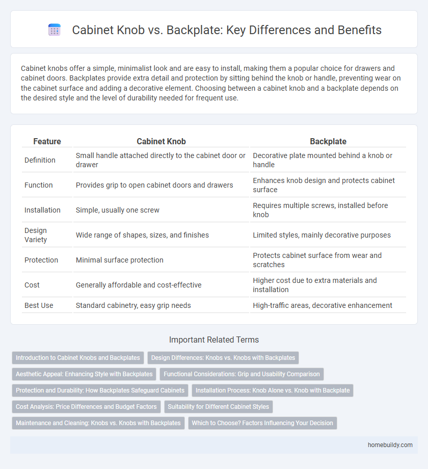 Cabinet Knob vs. Backplate: Key Differences and Benefits