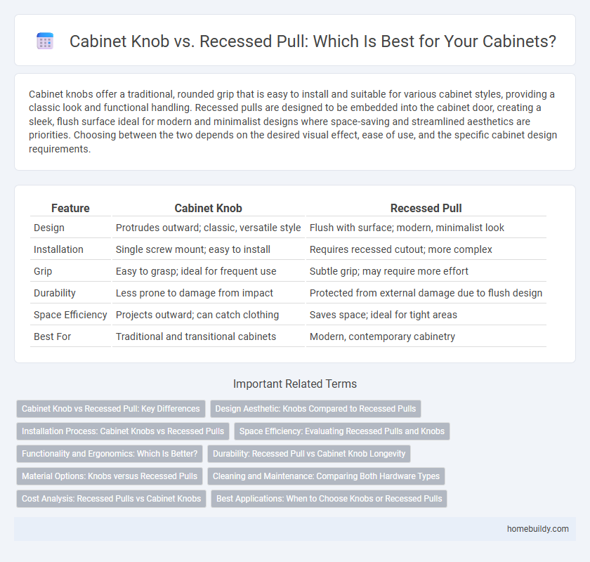 Cabinet Knob vs. Recessed Pull: Which Is Best for Your Cabinets?