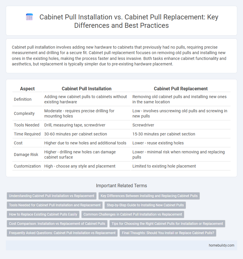 Cabinet Pull Installation vs. Cabinet Pull Replacement: Key Differences and Best Practices