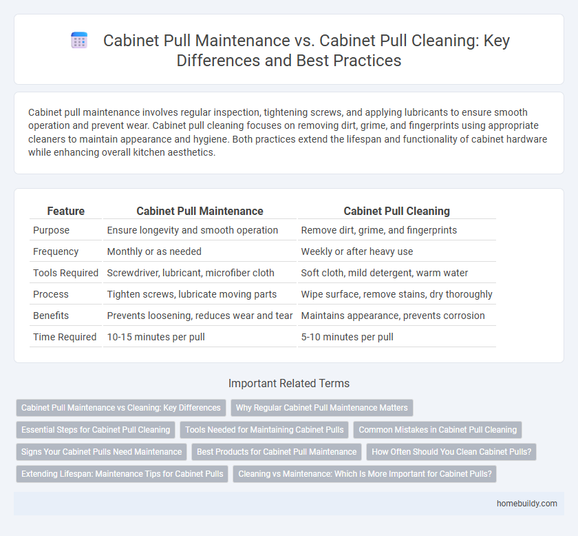 Cabinet Pull Maintenance vs. Cabinet Pull Cleaning: Key Differences and Best Practices
