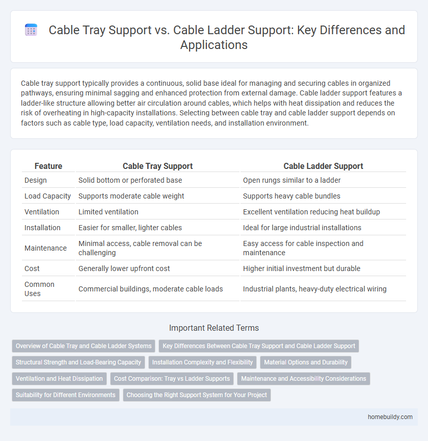Cable Tray Support vs. Cable Ladder Support: Key Differences and Applications