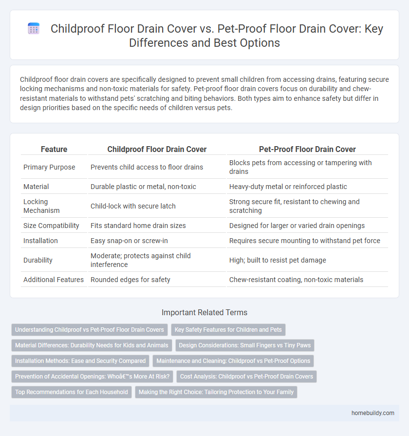 Childproof Floor Drain Cover vs. Pet-Proof Floor Drain Cover: Key Differences and Best Options