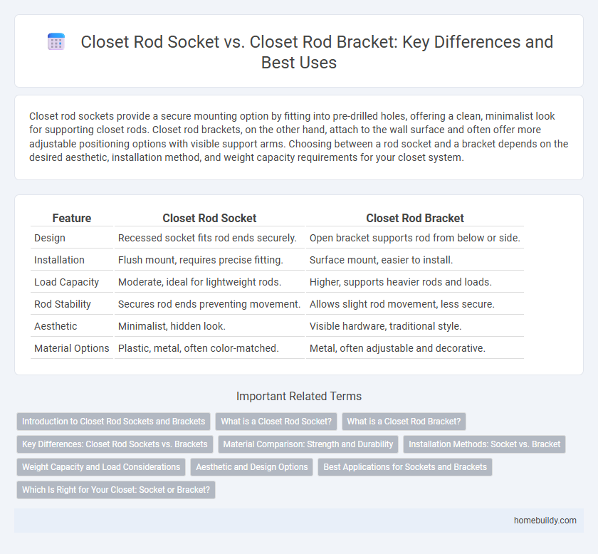 Closet Rod Socket vs. Closet Rod Bracket: Key Differences and Best Uses