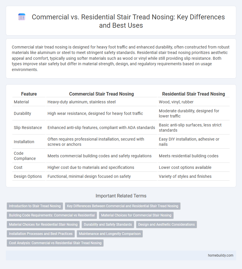 Commercial vs. Residential Stair Tread Nosing: Key Differences and Best Uses