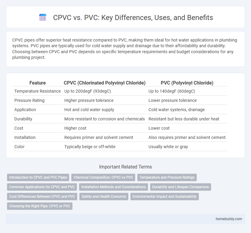 CPVC vs. PVC: Key Differences, Uses, and Benefits