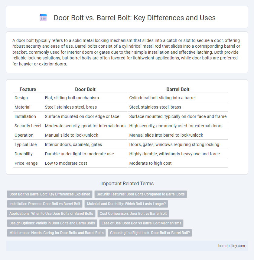 Door Bolt vs. Barrel Bolt: Key Differences and Uses
