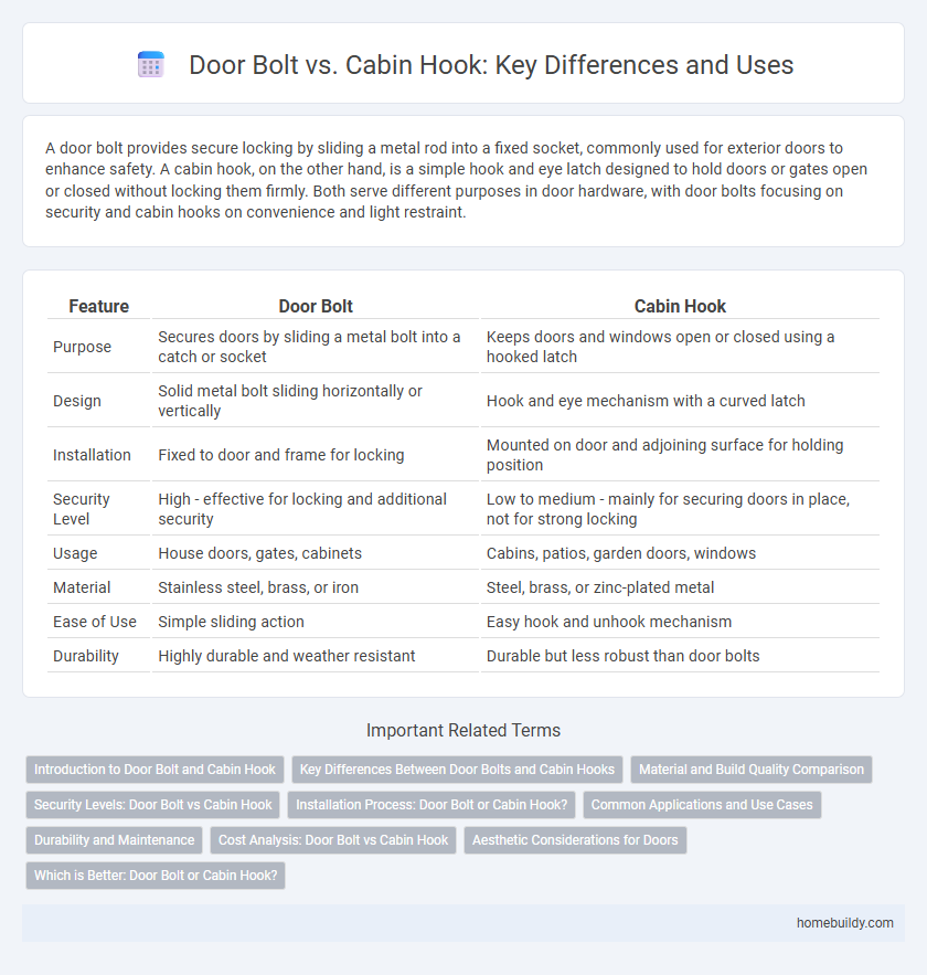 Door Bolt vs. Cabin Hook: Key Differences and Uses
