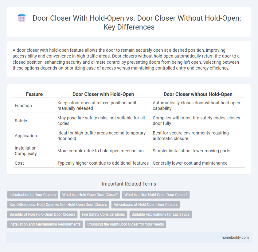 Door Closer With Hold-Open vs. Door Closer Without Hold-Open: Key Differences