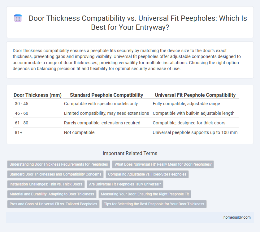 Door Thickness Compatibility vs. Universal Fit Peepholes: Which Is Best for Your Entryway?