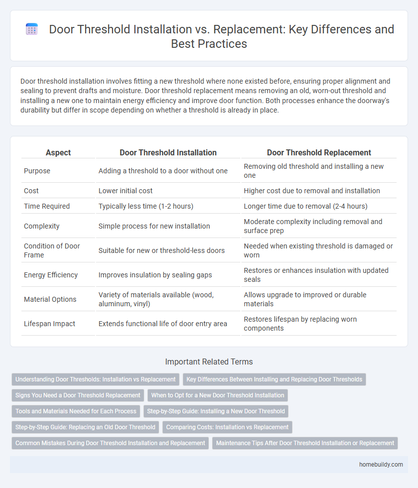 Door Threshold Installation vs. Replacement: Key Differences and Best Practices