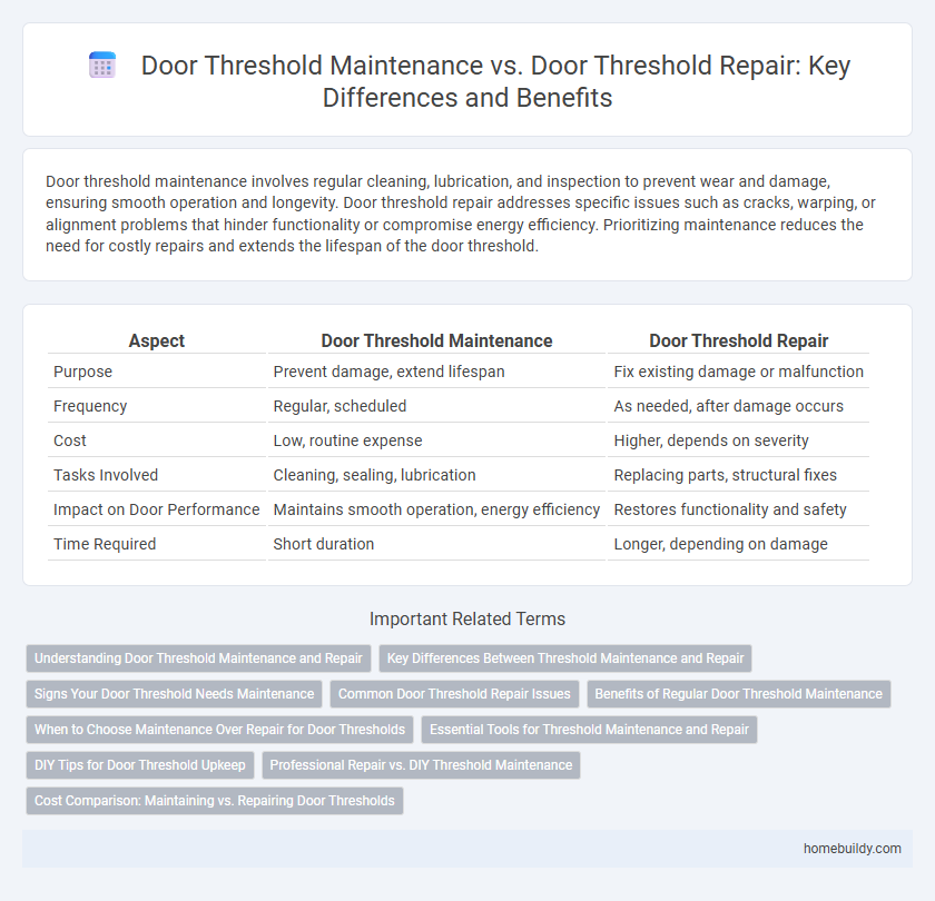 Door Threshold Maintenance vs. Door Threshold Repair: Key Differences and Benefits