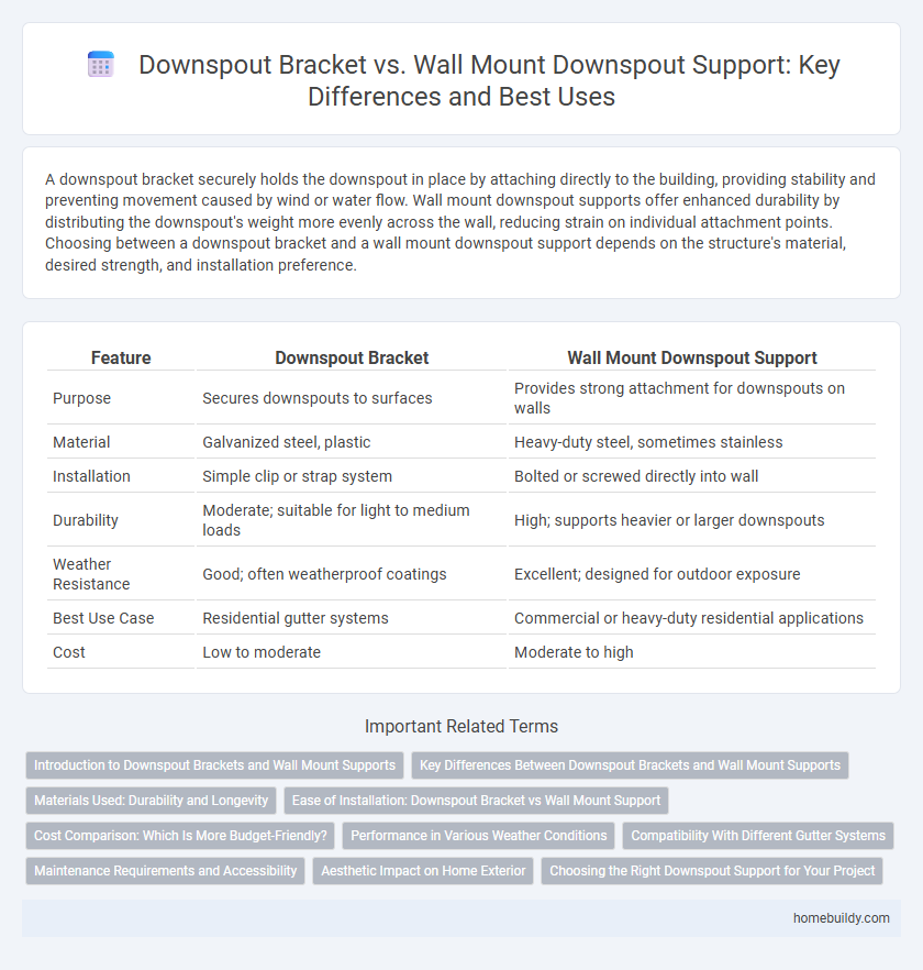 Downspout Bracket vs. Wall Mount Downspout Support: Key Differences and Best Uses