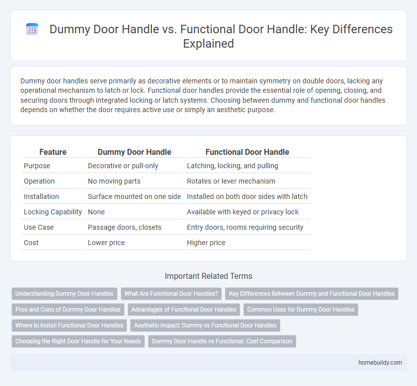 Dummy Door Handle vs. Functional Door Handle: Key Differences Explained
