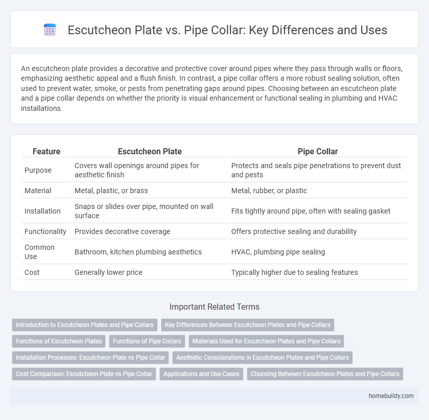 Escutcheon Plate vs. Pipe Collar: Key Differences and Uses