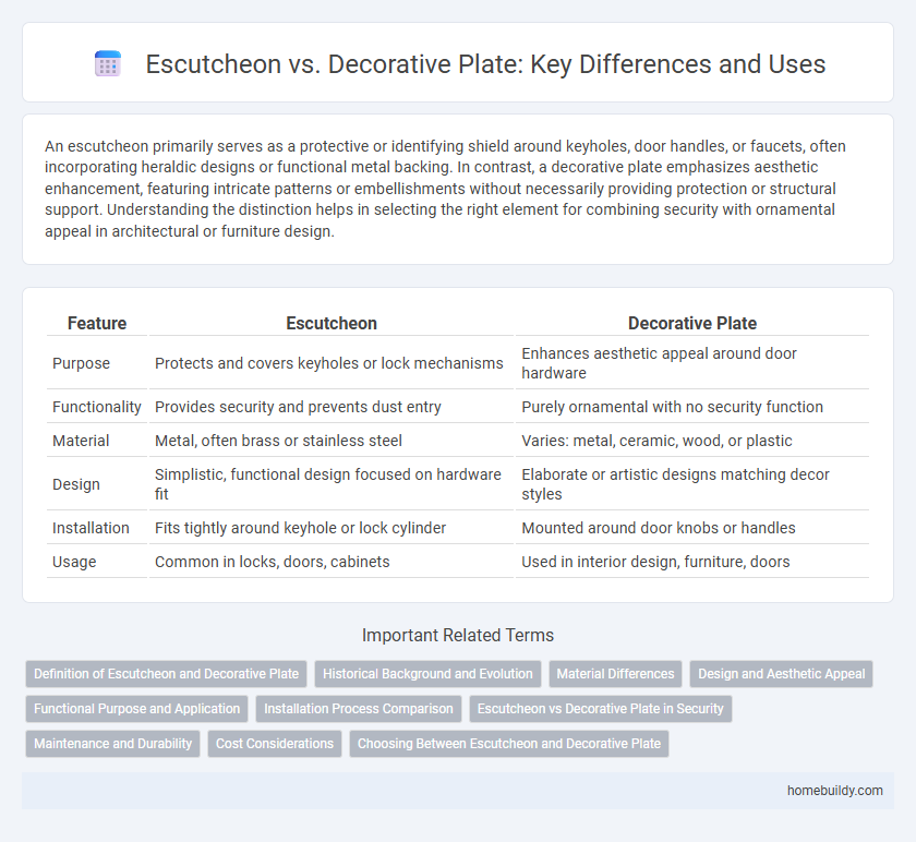 Escutcheon vs. Decorative Plate: Key Differences and Uses