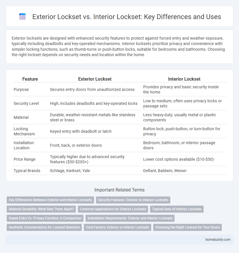 Exterior Lockset vs. Interior Lockset: Key Differences and Uses