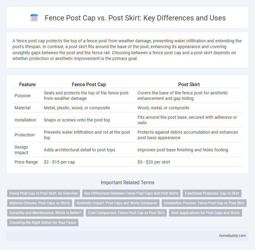 Fence Post Cap vs. Post Skirt: Key Differences and Uses