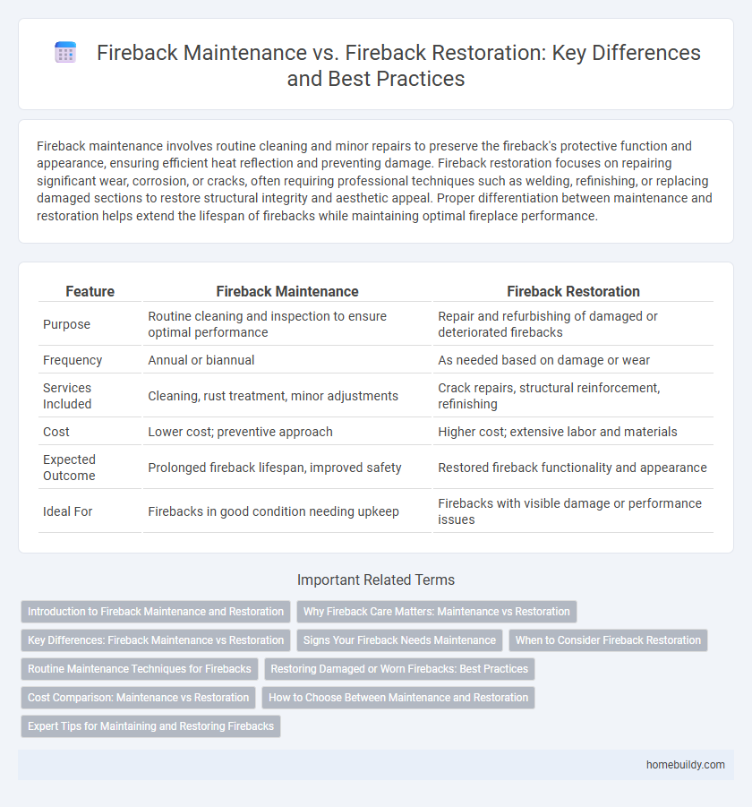 Fireback Maintenance vs. Fireback Restoration: Key Differences and Best Practices