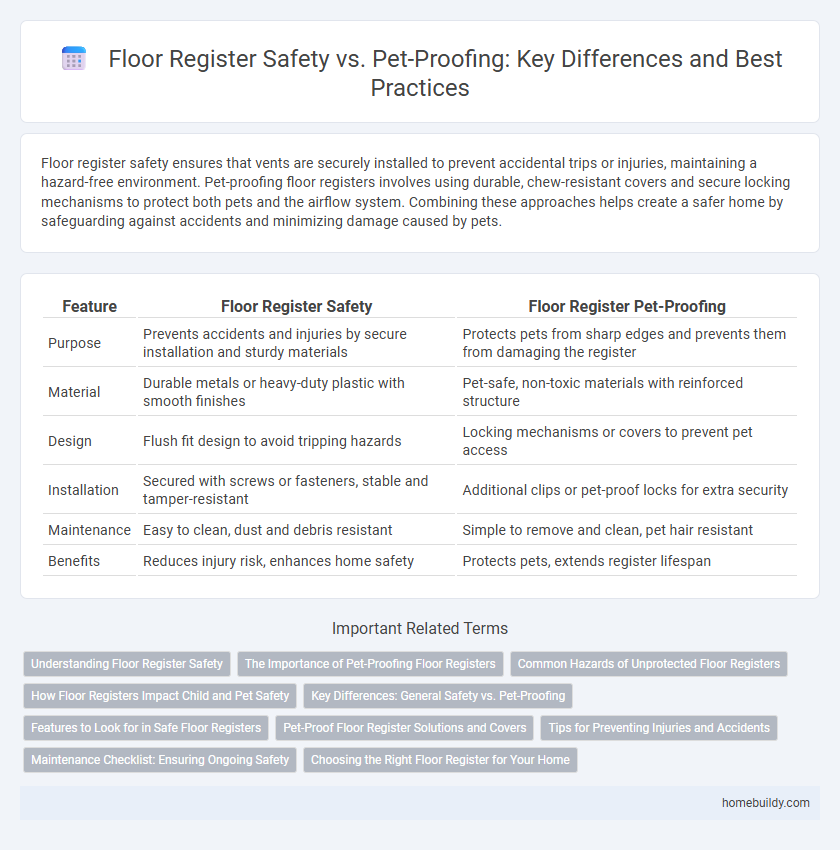 Floor Register Safety vs. Pet-Proofing: Key Differences and Best Practices