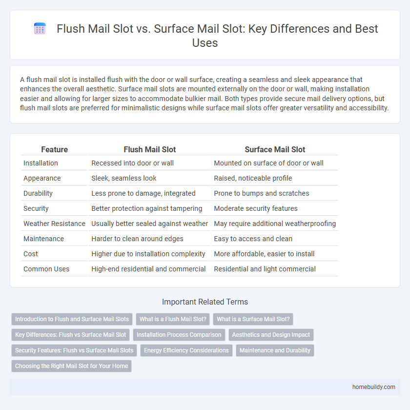 Flush Mail Slot vs. Surface Mail Slot: Key Differences and Best Uses