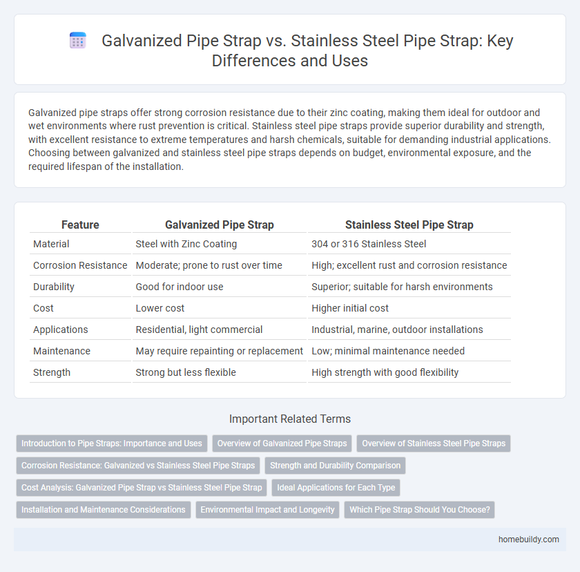 Galvanized Pipe Strap vs. Stainless Steel Pipe Strap: Key Differences and Uses
