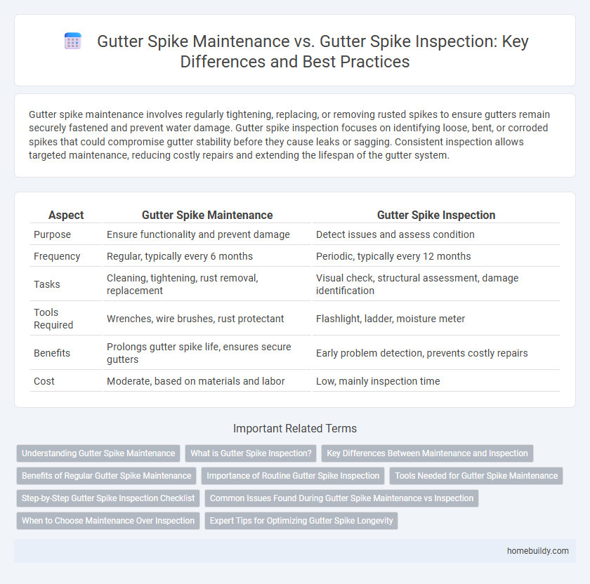 Gutter Spike Maintenance vs. Gutter Spike Inspection: Key Differences and Best Practices